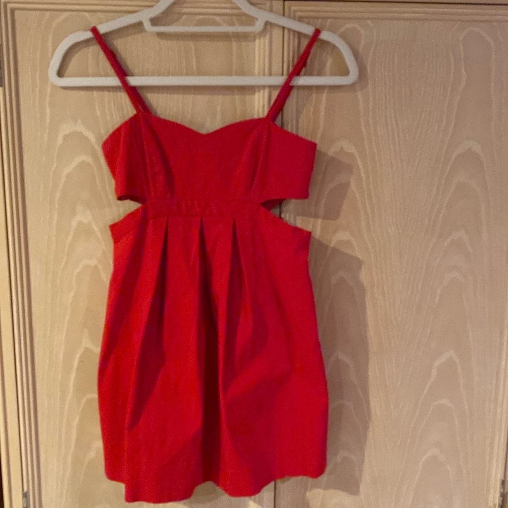 Sparkle & Fade Red Babydoll Mini Dress